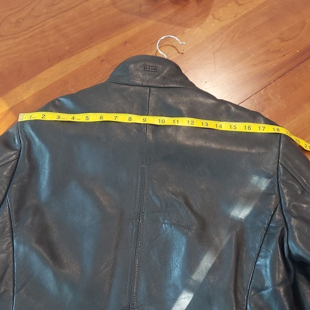 Hugo Boss Black Lambskin Leather Field Jacket 38R - Picture 12 of 16